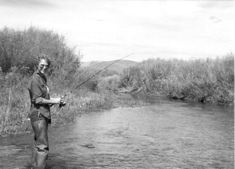 Mom fishing the river she loves the most—The Beaverhead.