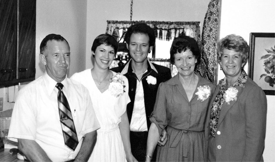 Family photograph, September 1979, Mom and Dad as the bride and groom